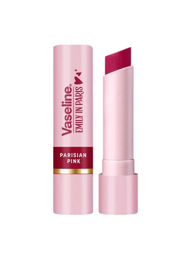 Vaseline Parisian Pink | Emily in Paris Limited Edition | Pink Tinted Lip Balm Stick, 24H Moisturization, 3g - Image 1